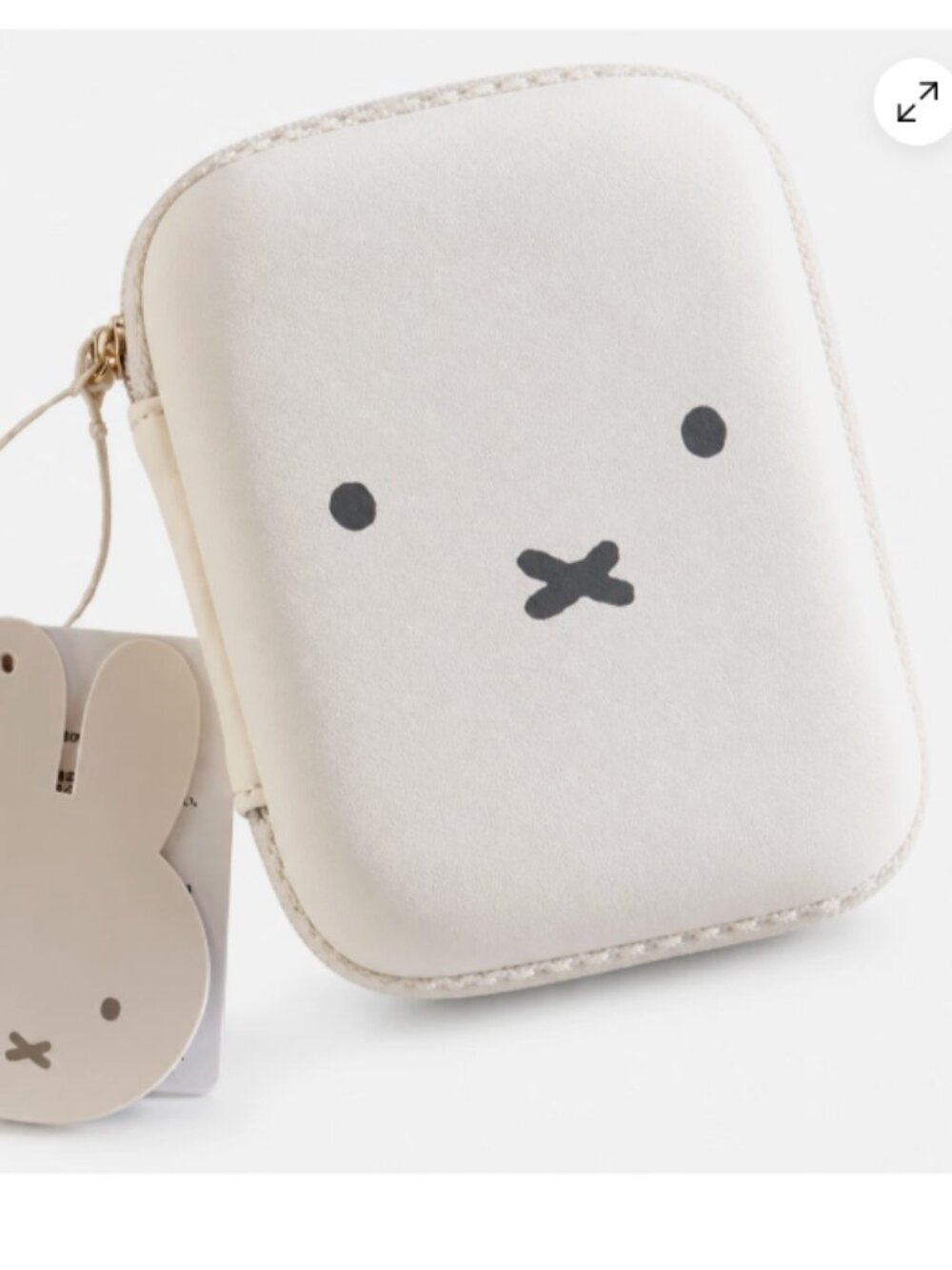 New Miffy Beige Storage Pouch Small Accessory Case Card Money Travel Bag Japan